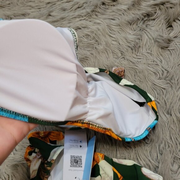 Dark Green Floral Bikini - Picture 3 of 7